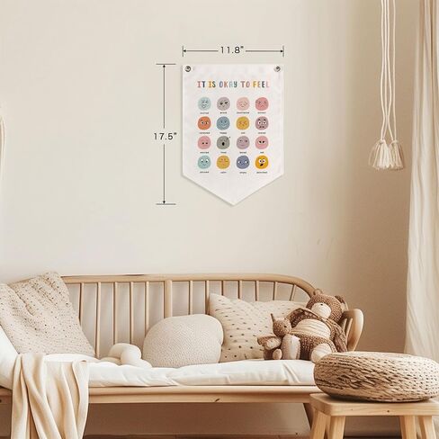 Classroom Canvas Hang Sign, Counselor Office Decor, Pennant Canvas Banner Wall Hanging, School Canvas Flag, Kids Wall Decor, Flag Banner Sign Safe Space Wall Decor (I'm So Glad You Are Here) in Saudi Arabia