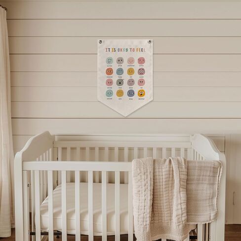 Classroom Canvas Hang Sign, Counselor Office Decor, Pennant Canvas Banner Wall Hanging, School Canvas Flag, Kids Wall Decor, Flag Banner Sign Safe Space Wall Decor (I'm So Glad You Are Here) in Saudi Arabia