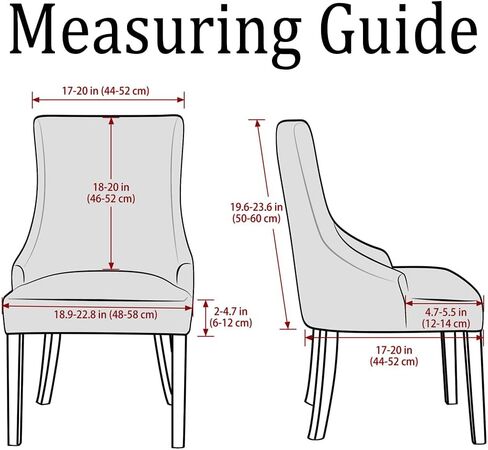 QINU KEONU Set of 6 Velvet Light Blue Wingback Side Chair Cover Arm Chair Covers Slipcovers Stretch Sloping Armchair Cover Protector for Kitchen Home Banquet (Light Blue, Set of 6) in Saudi Arabia