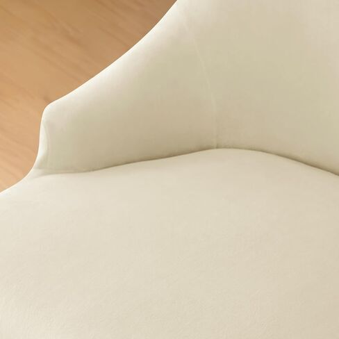QINU KEONU Set of 6 Velvet Light Blue Wingback Side Chair Cover Arm Chair Covers Slipcovers Stretch Sloping Armchair Cover Protector for Kitchen Home Banquet (Light Blue, Set of 6) in Saudi Arabia