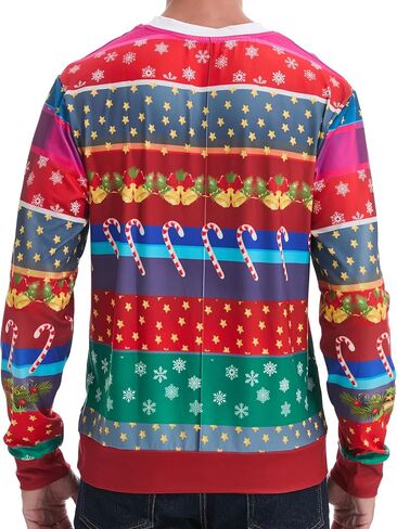 *daisysboutique* Unisex Women Men Christmas Ugly Shirt Funny Halloween 3D Effect Graphic Costume Holiday Pullover in Kuwait