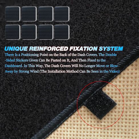 New Materials Flannel Dashboard Cover Fit for 2016-2024 Chevrolet Malibu Effective Anti Glare, Reduce Reflection, Sun Protection, Dust Proof, Moisture Absorption UV-Proof -Pattern Black in Kuwait