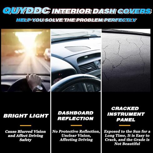 New Materials Flannel Dashboard Cover Fit for 2016-2024 Chevrolet Malibu Effective Anti Glare, Reduce Reflection, Sun Protection, Dust Proof, Moisture Absorption UV-Proof -Pattern Black in Kuwait