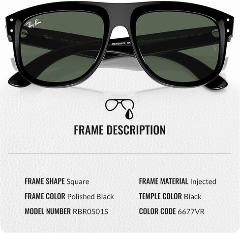 Ray-Ban RBR0501S BOYFRIEND REVERSE Square Shape Sunglasses with Official Eyewear Kit Bundle in Saudi Arabia