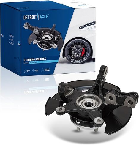 Detroit Axle - Front Left Steering Knuckle for 05-08 Honda Pilot, Driver Side Steering Knuckle & Wheel Hub Bearing Assembly 2005 2006 2007 2008 Replacement in Saudi Arabia