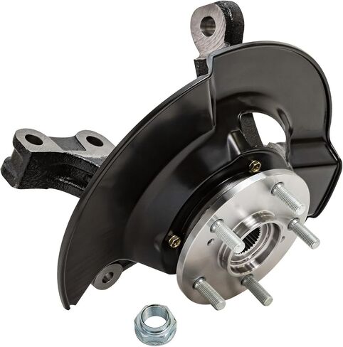 Detroit Axle - Front Left Steering Knuckle for 05-08 Honda Pilot, Driver Side Steering Knuckle & Wheel Hub Bearing Assembly 2005 2006 2007 2008 Replacement in Saudi Arabia