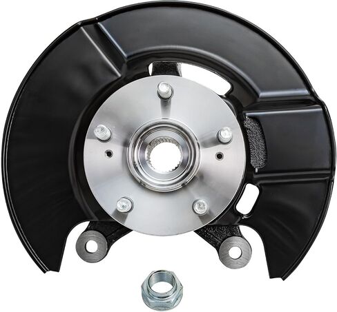Detroit Axle - Front Left Steering Knuckle for 05-08 Honda Pilot, Driver Side Steering Knuckle & Wheel Hub Bearing Assembly 2005 2006 2007 2008 Replacement in Saudi Arabia