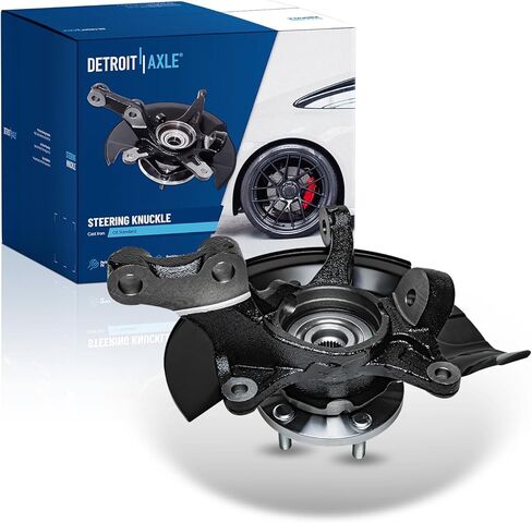 Detroit Axle - 2.4L Front Right Steering Knuckle for 04-06 Toyota Camry [Vehicle Built in USA], Passenger Side Steering Knuckle & Wheel Bearing Hub Assembly 2004 2005 2006 Replacement in Saudi Arabia