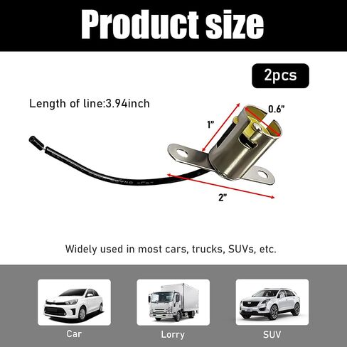 2pcs مقبس المصباح الكهربائي للسيارة ، BAY15D 1157 حامل مقبس المصباح LED ، محول مقبس مصباح مصباح مركبة مع موصل الأسلاك ، ملحقات السيارات لشاحنة سيارات الدفع الرباعي (شريحة قصيرة) in Saudi Arabia