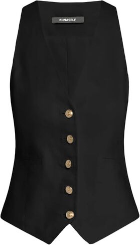 Mina Self Sleeveless Vest Tops For Women 2025 Summer v-Neck Slim Fit Elegant Lightweight Trendy Casual Business Work Blazer in Kuwait