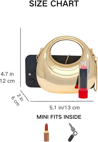 Women's Mini Crescent Acrylic Designer Luxury Bags Clutch Purse Bag Crossbody Shoulder Handbags With Chain in Kuwait