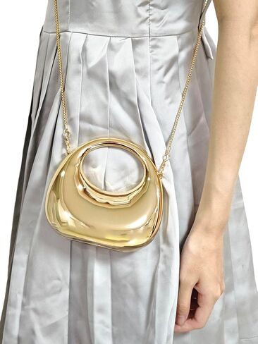 Women's Mini Crescent Acrylic Designer Luxury Bags Clutch Purse Bag Crossbody Shoulder Handbags With Chain in Kuwait