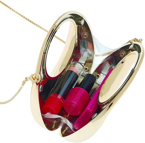 Women's Mini Crescent Acrylic Designer Luxury Bags Clutch Purse Bag Crossbody Shoulder Handbags With Chain in Kuwait