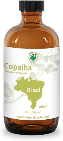 Copaiba Essential Oil - Direct from Brazil- Pure Essential Oil for Diffusers at Home | 100% Pure Therapeutic Grade (8oz) in Kuwait