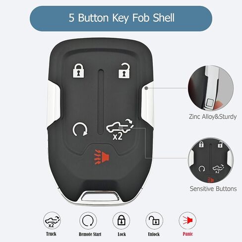 استبدال مفتاح FOB Cover Fit for GMC Acadia Terrain 2017 2018 2019 2020 2021 Keyless Entry Key Fob Shell in Saudi Arabia