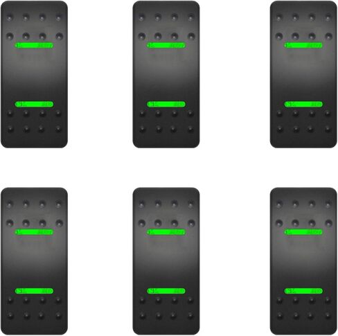 6 Pack Dual Red Lens Marine Boat Rocker Switch Cover Cap Replacement for Carling Actuator/Rocker Switch Dashboard, with Switch Sticker Label in Kuwait