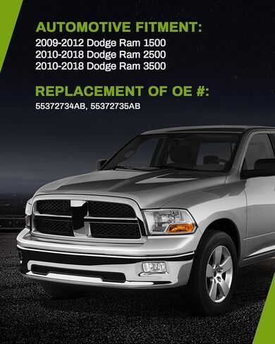 AUTOSAVER88 Fog Lights Compatible with 2009 2010 2011 2012 Dodge Ram 1500 2010 2011 2012 2013 2014 2015 2016 2017 2018 Dodge Ram 2500 3500 Fog Light Replacement,with 12V 42W H10 Bulbs-Clear Lens in Saudi Arabia