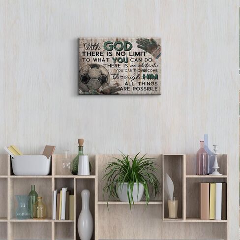 DCMVJHZV Soccer Sports Canvas Art Art Soccer Inspirational Print Wall Decor Vintage Boys Girls Teenager Room Room Decore Decor Exply To Home Bedroom Room Raim Painting Artwork (12 "x16" in Kuwait