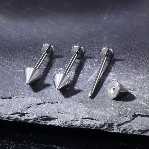 Ruifan ASTM F136 Titanium Cheek Piercing Jewelry Barbell 16g 14G خارجيًا متتلة لسان الظهر خواتم الكرة السفلبات التيتانيوم لابريت جسم ثقب المجوهرات للنساء الرجال 14 مم 16 مم 19 ملم in Kuwait