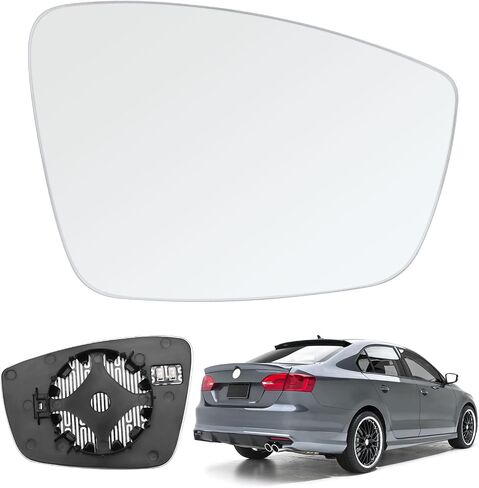 متوافق مع فولكس واجن VW Passat Jetta Beetle 2011 2012 2013 2014 2015 2015 2017 ، الزجاج الأيمن الجانبي للركاب ، مرآة الرؤية الخلفية الساخنة مع لوحة دعم in Kuwait