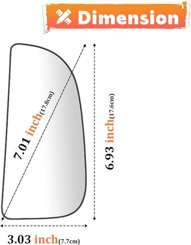 يناسب زجاج مرآة أسفل الجانب الأيسر واليسر من 2009-2020 دودج رام 1500 ، 2010-2020 2500 3500 4500 5500 ل 68067731AA 68067730AA 1 زوج (غير محرور) فقط للمرآة نوع القطر. in Saudi Arabia