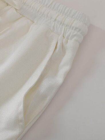 Weintee Women's Linen Banen Pants Long 34 Insee Seee in Kuwait