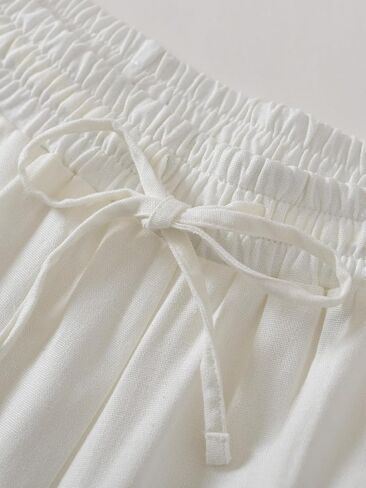 Weintee Women's Linen Banen Pants Long 34 Insee Seee in Kuwait