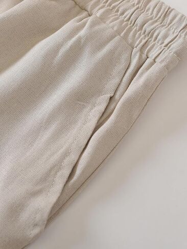 Weintee Women's Linen Banen Pants Long 34 Insee Seee in Kuwait