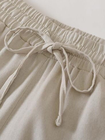 Weintee Women's Linen Banen Pants Long 34 Insee Seee in Kuwait