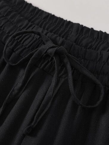 Weintee Women's Linen Banen Pants Long 34 Insee Seee in Saudi Arabia