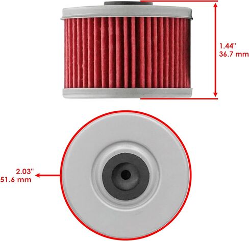Caltric 15412-HM5-A10 Oil Filter Compatible with Honda Pioneer 500 2015-2023 / CRF250F 2019-2023 / TRX520FE / TRX520FM 2020-2023 in Saudi Arabia