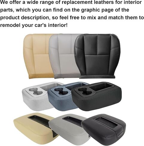 GXARTS Driver and Passenger Side Bottom Lower Replacement Leather Seat Cover Black fit for Chevy Tahoe Suburban Avalanche Silverado GMC Sierra Yukon Yukon XL 2007 2008 2009 2010 2012 2013 2014 in Saudi Arabia
