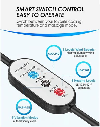 2025 Upgraded 16 Fans Cooling Car Seat Cover Front Seat 3-in-1 Ventilated & Massage Cooling Car Seat Cushion 12V Summer Driver Seat Cooler for Vehicle Black 1PCS (3 in 1, 16 Fans) in Kuwait