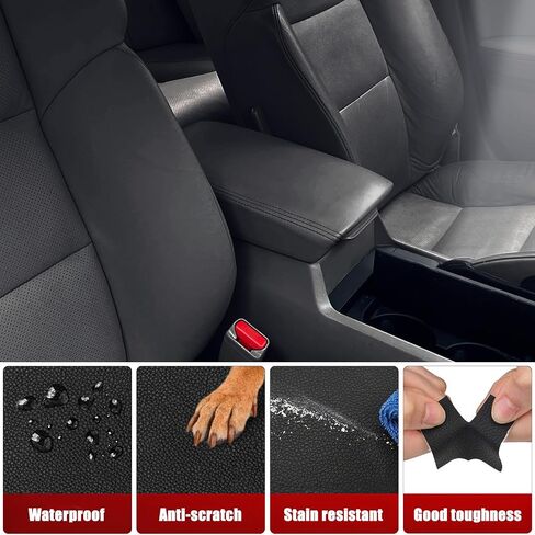 Center Console Armrest Cover Upholstery for Acura TSX 2009 2010 2011 2012 2013 2014, Vinyl Leather Middle Console Replacement Covering, Anti-Scratch, Beige in Saudi Arabia