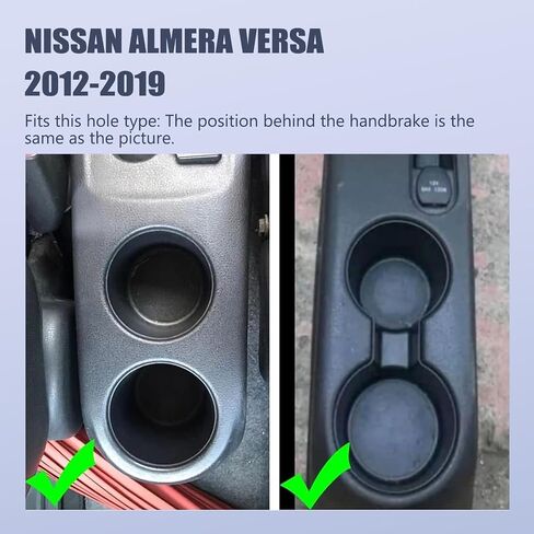 Car Armrest Box for Nissan Almera Versa 2012-2019 Auto Accessories Center Console Leather Arm Rest Double-Layer Storage Space with Cup Holder (Black Thread) in Kuwait