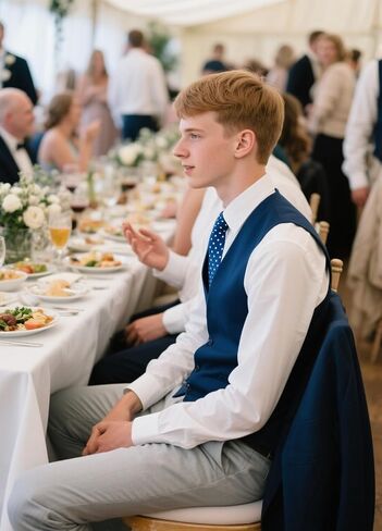 Boy's 3 Buttons Solid Color Formal Vest in Saudi Arabia