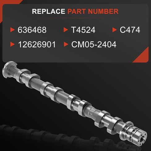 12626901 Engine Exhaust Camshaft Compatible with Buick Envision Regal 2.0L 2014-2020, Chevy Camaro Malibu Equinox 2.0L 2022, Cadillac ATS CTS CT6 2.0L 2013-2019, Replace 636468 in Saudi Arabia