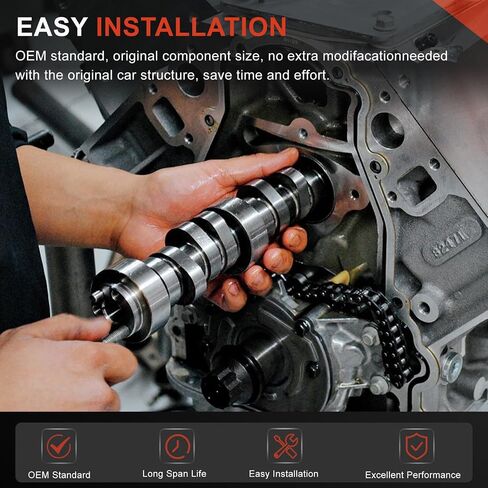 12626901 Engine Exhaust Camshaft Compatible with Buick Envision Regal 2.0L 2014-2020, Chevy Camaro Malibu Equinox 2.0L 2022, Cadillac ATS CTS CT6 2.0L 2013-2019, Replace 636468 in Saudi Arabia