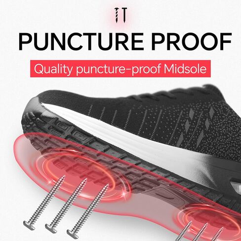 أحذية Furuian من الصلب عند الأصابع للرجال والنساء مع وسادة هوائية، أحذية أمان خفيفة الوزن، أحذية مركبة من الأمام غير قابلة للانزلاق، أحذية عمل غير قابلة للتدمير in Kuwait