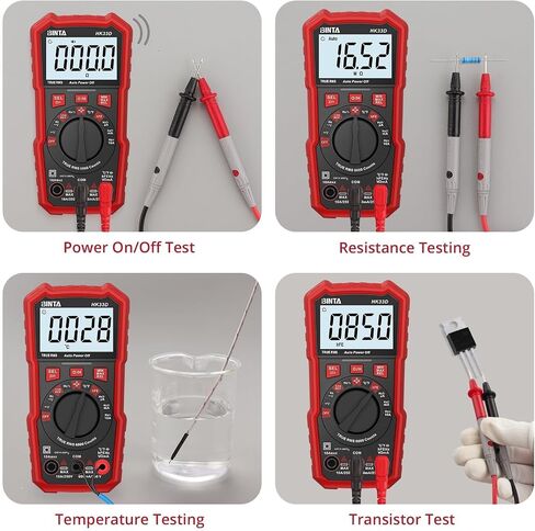 BINTA Digital Multimeter 6000 Counts with Auto-Ranging AC/DC Current and Voltage, Ohm Volt Amp Meter Tests Live Wire, NCV, HFE, Capacitance, Temperature, Continuity, Diode Measuring for Auto Home in Kuwait