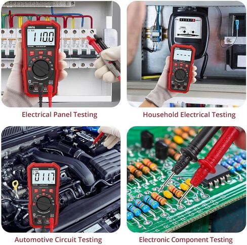 BINTA Digital Multimeter 6000 Counts with Auto-Ranging AC/DC Current and Voltage, Ohm Volt Amp Meter Tests Live Wire, NCV, HFE, Capacitance, Temperature, Continuity, Diode Measuring for Auto Home in Kuwait