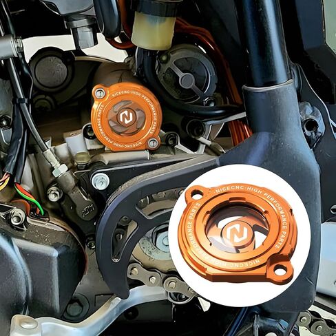 Orange Transparent Oil Filtrar Cover 59038041000 Compatible with KTM 250 EXC 2001-2005 250 SXF 2005-2012 250 EXC-F 2007-2013 250 XCF 2007-2012 250 XCF-W 2009-2012 See Fitment in Saudi Arabia