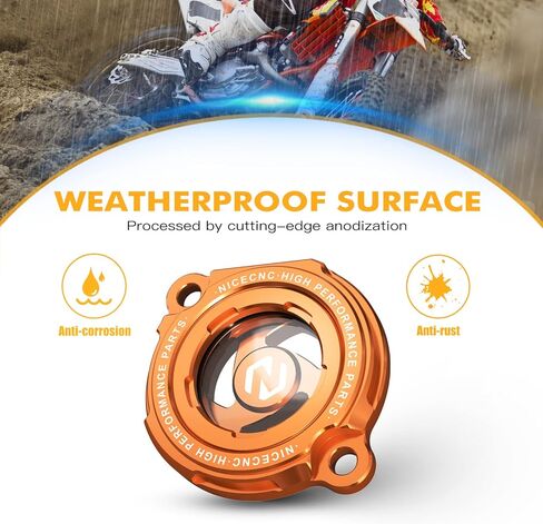 Orange Transparent Oil Filtrar Cover 59038041000 Compatible with KTM 250 EXC 2001-2005 250 SXF 2005-2012 250 EXC-F 2007-2013 250 XCF 2007-2012 250 XCF-W 2009-2012 See Fitment in Saudi Arabia