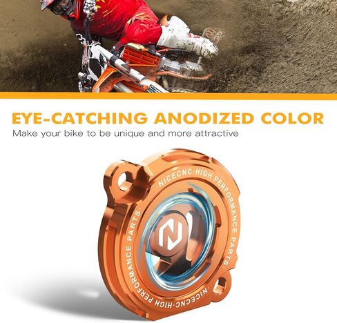 Orange Transparent Oil Filtrar Cover 59038041000 Compatible with KTM 250 EXC 2001-2005 250 SXF 2005-2012 250 EXC-F 2007-2013 250 XCF 2007-2012 250 XCF-W 2009-2012 See Fitment in Saudi Arabia
