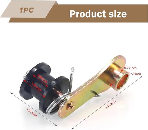 Chain Tensioner, 110 CC 125 CC 140 CC Heavy Duty Chain Roller Tensioner with Spring, Iron Rust-proof Portable Sprocket Guide, for Most Motorcycles ATVs Mini Bikes Chain Repair Tool (Black) in Saudi Arabia