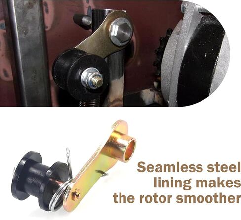 Chain Tensioner, 110 CC 125 CC 140 CC Heavy Duty Chain Roller Tensioner with Spring, Iron Rust-proof Portable Sprocket Guide, for Most Motorcycles ATVs Mini Bikes Chain Repair Tool (Black) in Saudi Arabia