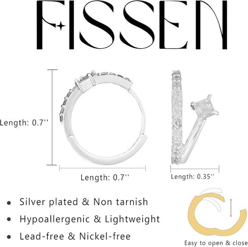 Hoop Earrings for Women Trendy 14k Gold/Silver/Rose Gold Plated Small Huggie Cartilage Hoop Earring Dainty Hypoallergenic Diamond Cubic Zirconia Hoops Earrings Fashion Jewelry Gifts in Saudi Arabia