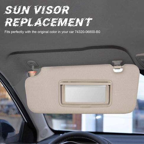 Beige Driver Left + Passenger Right Side Sun Visor Replacement Compatible with Nissan Murano 2009 2010 2011 2012 2013 2014 with Light Replace 96401-1AA1B 96400-1AA1B in Saudi Arabia