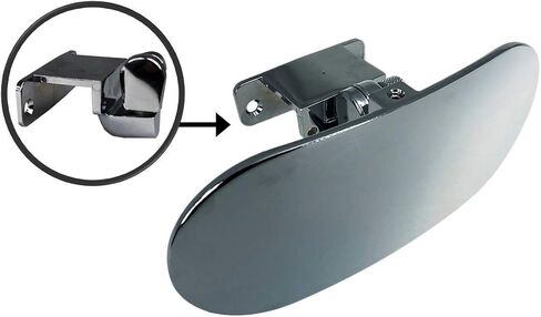 Pactrade Marine Boat Ski Wide Oval Convex Mirror Tinted Shatter Proof Chrome Plated Steel Deck Windshield Mounted Dash in Saudi Arabia
