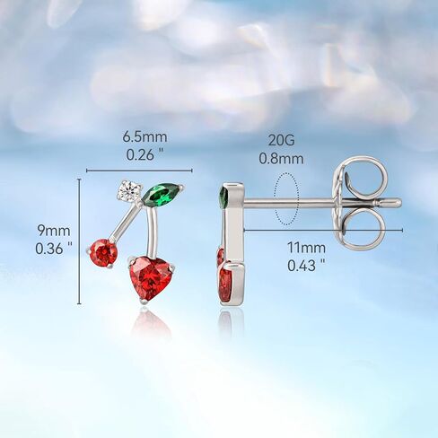 Limerencia F136 Hypoallergenic Grate Zirconia Zirconia Pure Titanium Studs ، G23 Small Dainty Arrings for Women's Compons in Kuwait